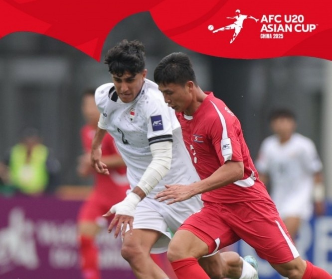 U20亞洲杯-上屆亞軍伊拉克1-1戰(zhàn)平朝鮮，后者控球率僅34%